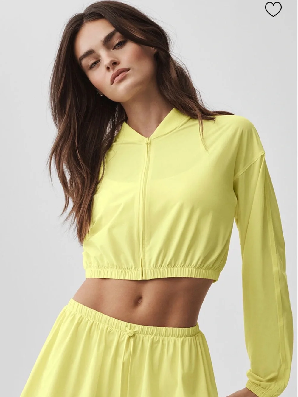 ALO Yoga Cropped full zip sunshine Jacket